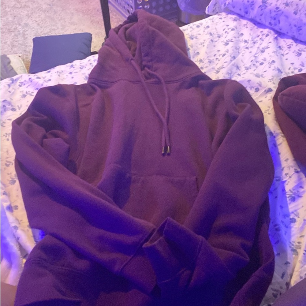 plum color hoodie